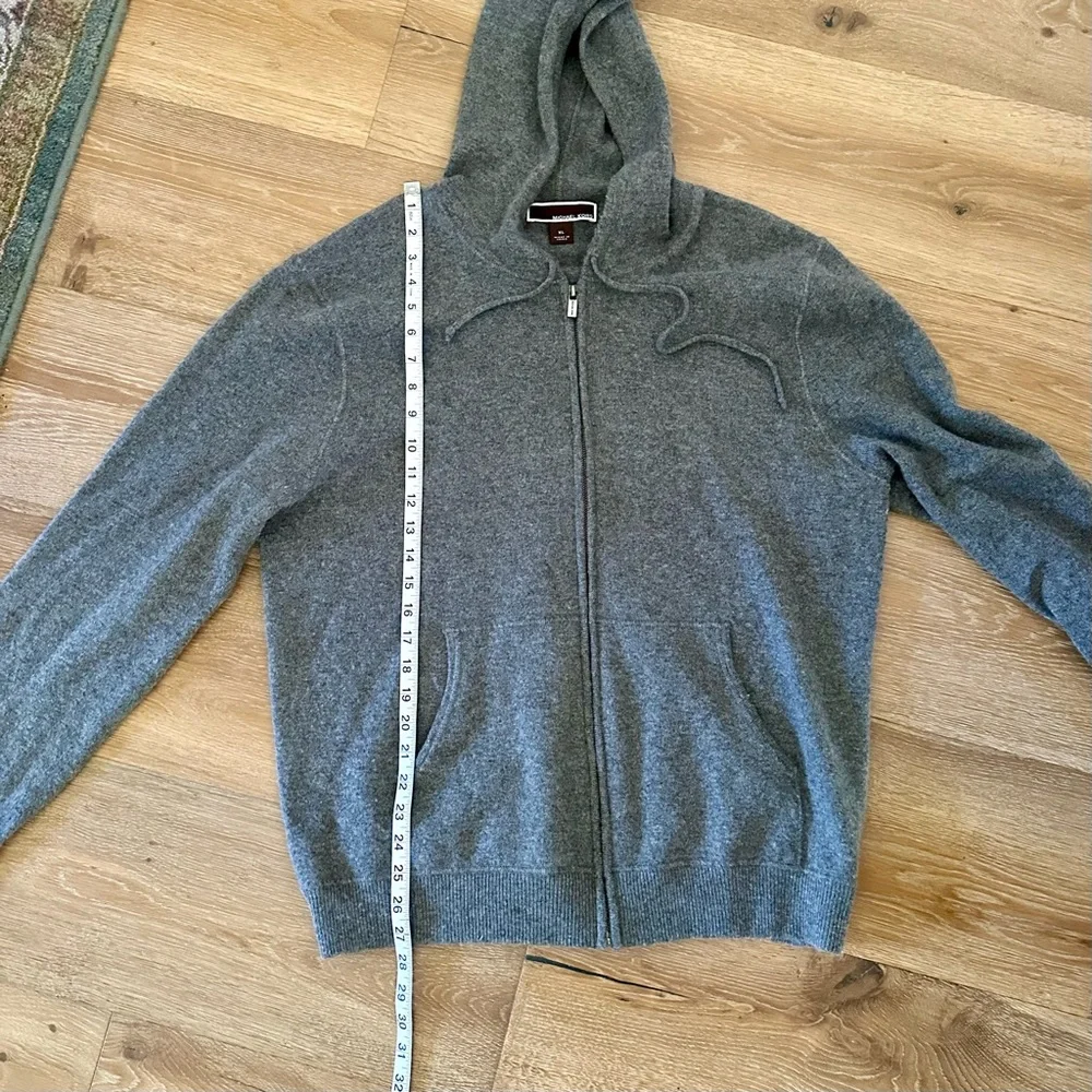 Mens Michael Kors Cashmere Zip Hooded Sweater